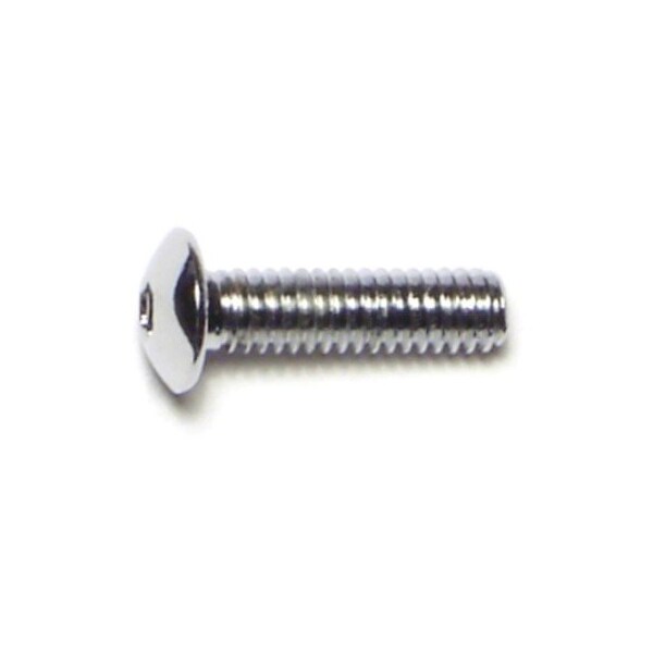 Midwest Fastener #8-32 Socket Head Cap Screw, Button, Chrome Plated Steel, 5/8 in Length, 10 PK 74202 - main